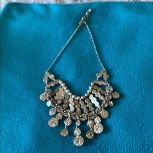 Necklace 2 sided silver and light green